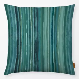 Kissen Watercolor Stripes Teal