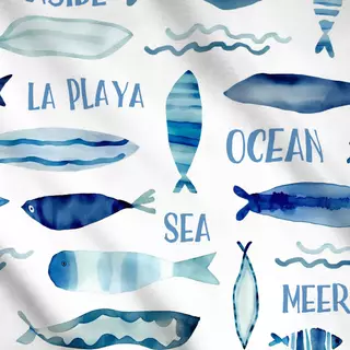 Meterware Down By The Sea blue
