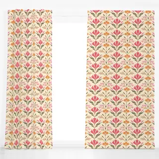 Dekovorhang Art Deco Meets Scandi  Coral