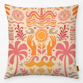 Kissen Boho Beach Orange Peach