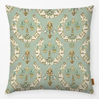 Kissen Hufeisen Ornament Grüne Beige