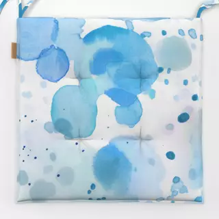 Sitzkissen Blue Color Blots