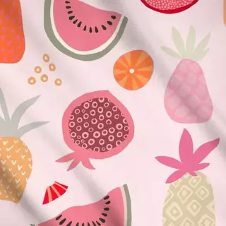 Meterware Exotic Fruit Paradise pink