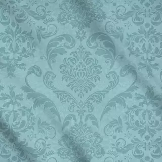Meterware Vintage Damask Teal