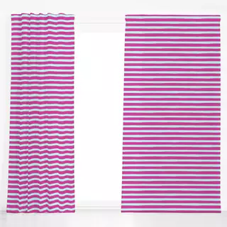 Dekovorhang Vertical Stripes Teal Pink