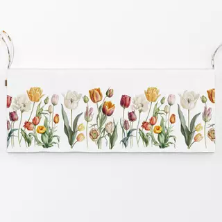 Bankauflage Tulpen Nostalgie weiß