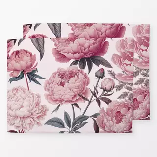 Tischset Peony Romance pink