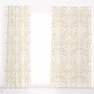 Dekovorhang Fleur De Lis Damask Script VI