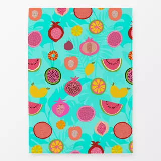 Geschirrtücher Tropical Fruit Garden türkis