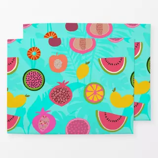 Tischset Tropical Fruit Garden türkis