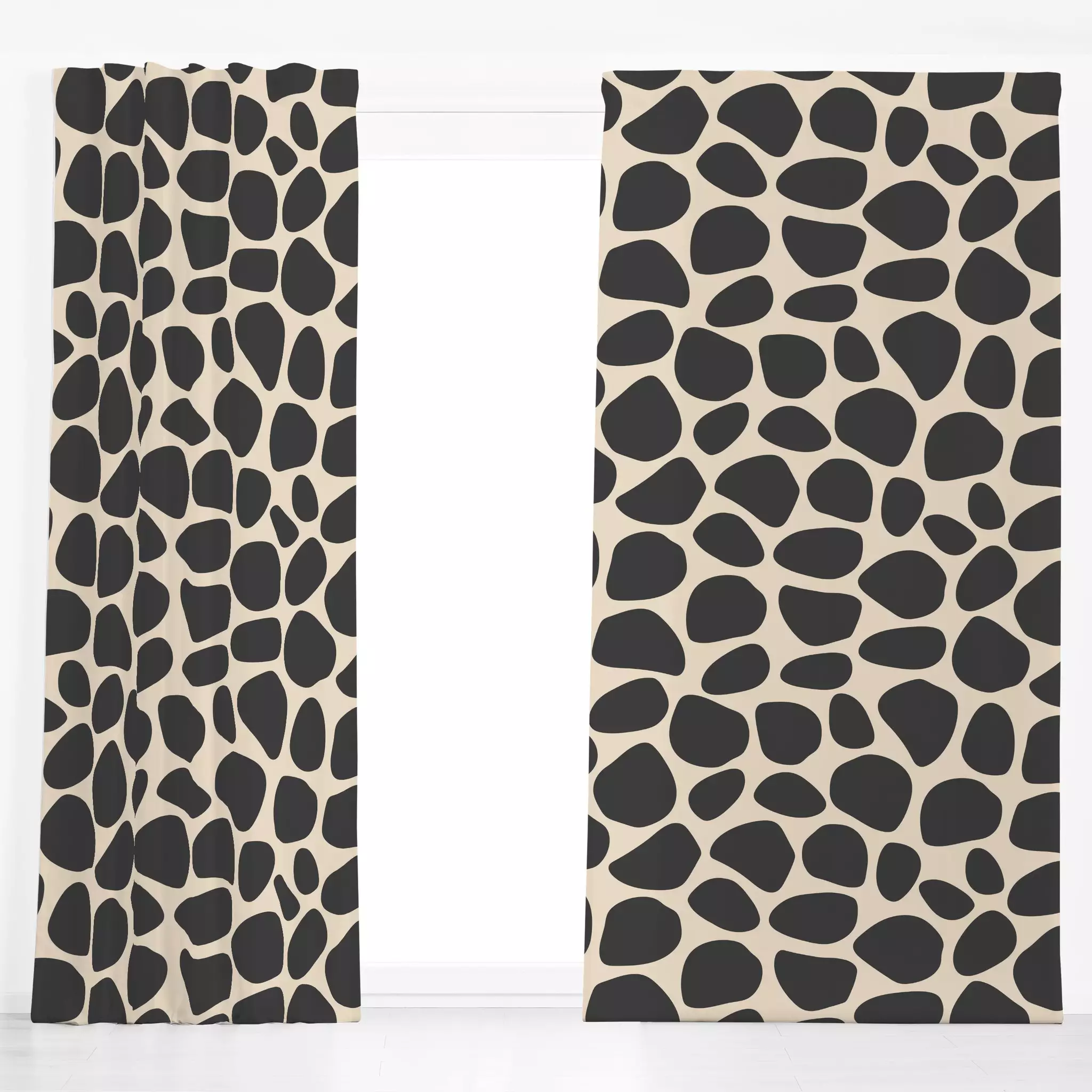 Dekovorhang pebbles - Symbole & Muster - von „Sara Maria"; skandinavisch, Dots, punkt, minimalistisch, gepunktet, pebbles, c...