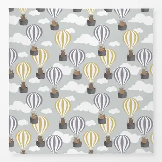 Tischdecke Bären im Heißluftballon – Grün