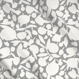 Meterware Graues Classic Floral