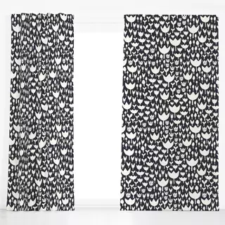 Dekovorhang nordic floral dark