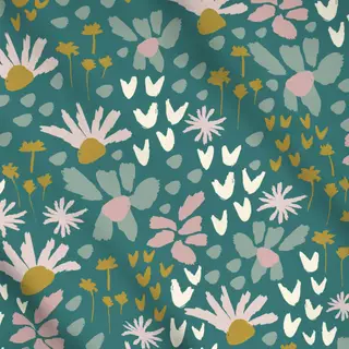 Meterware Spring Time Dark Green