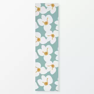Tischläufer Große Blumenmuster – Türkis