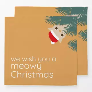Servietten meowy christmas