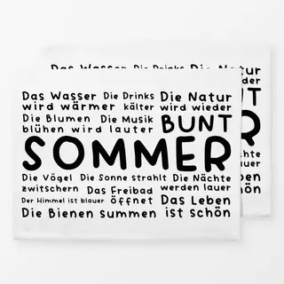 Tischset schwarz weiß