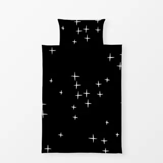 Bettwäsche Stars black
