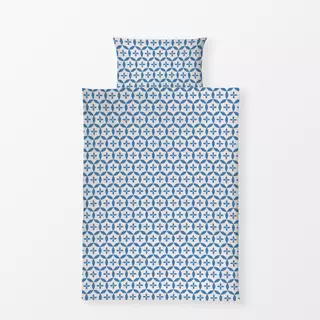 Bettwäsche Blockprint Indigo Blau