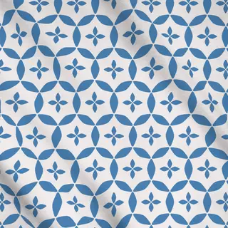 Meterware Blockprint Indigo Blau