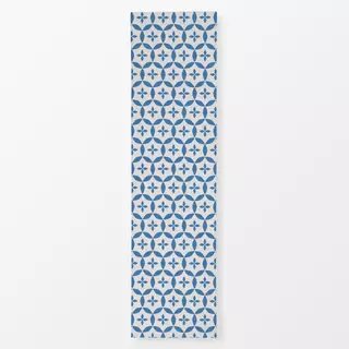 Tischläufer Blockprint Indigo Blau