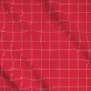 Meterware Streifen Karo rot