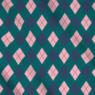 Meterware Grün rosa blau