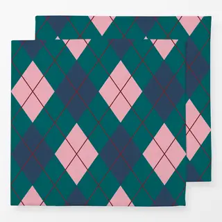 Servietten Grün rosa blau