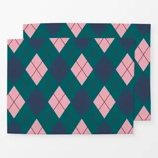 Tischset Grün rosa blau