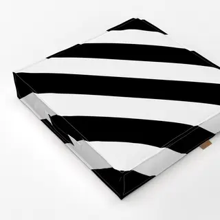 Bodenkissen Schwarz weiss