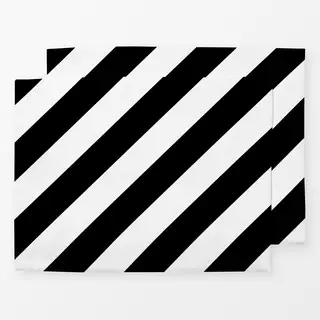 Tischset Schwarz weiss