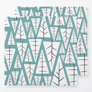 Servietten Abstract Trees blue