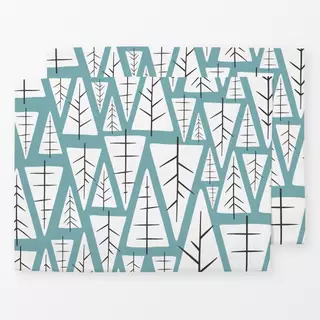 Tischset Abstract Trees blue