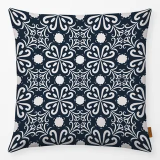 Kissen Blockprint Indigo // Muster 10