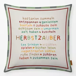Kissen Herbstzauber Gefühl grün grau