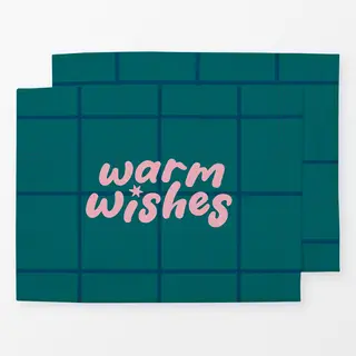 Tischset Warm wishes karo
