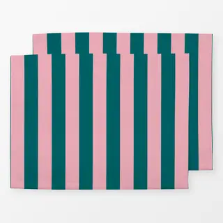 Tischset Grün rosa