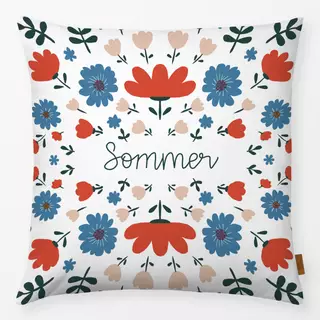 Kissen Sommerblumen Bullerbü - weiß