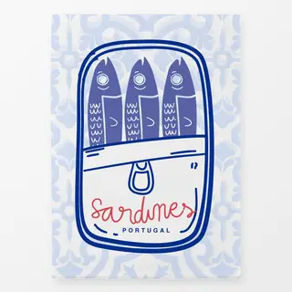 Geschirrtücher Azujelo Sardines Portugal blau