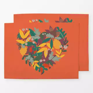 Tischset Herbstzauber Blätterherz