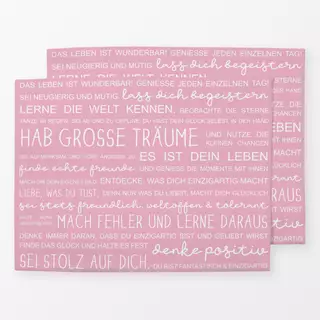 Tischset Das Leben ist wunderbar - rose