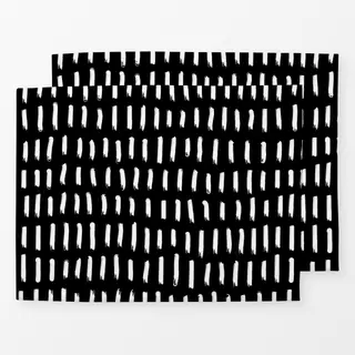 Tischset Black&White: Striche 3