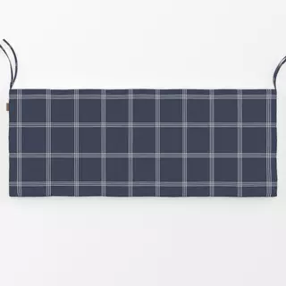 Bankauflage Linien Karo - blau