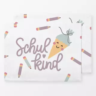 Tischset Schulkind Schultüte Buntstifte