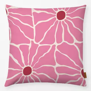 Kissen Sommerblumen Muster pink