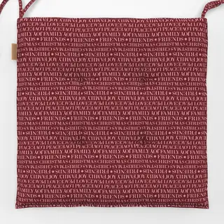 Sitzkissen Christmas joy & love: Typo Tannenbaum Muster