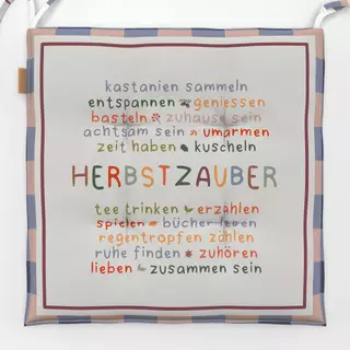 Sitzkissen Herbstzauber Gefühl mit Karo