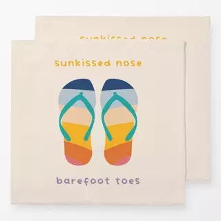Servietten Sunkissed nose - barefoot toes