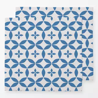 Servietten Blockprint Indigo Muster 8